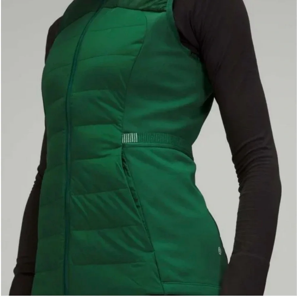 Lululemon Athletica Down For It All Everglade Green Vest Size 2 - Picture 12 of 14